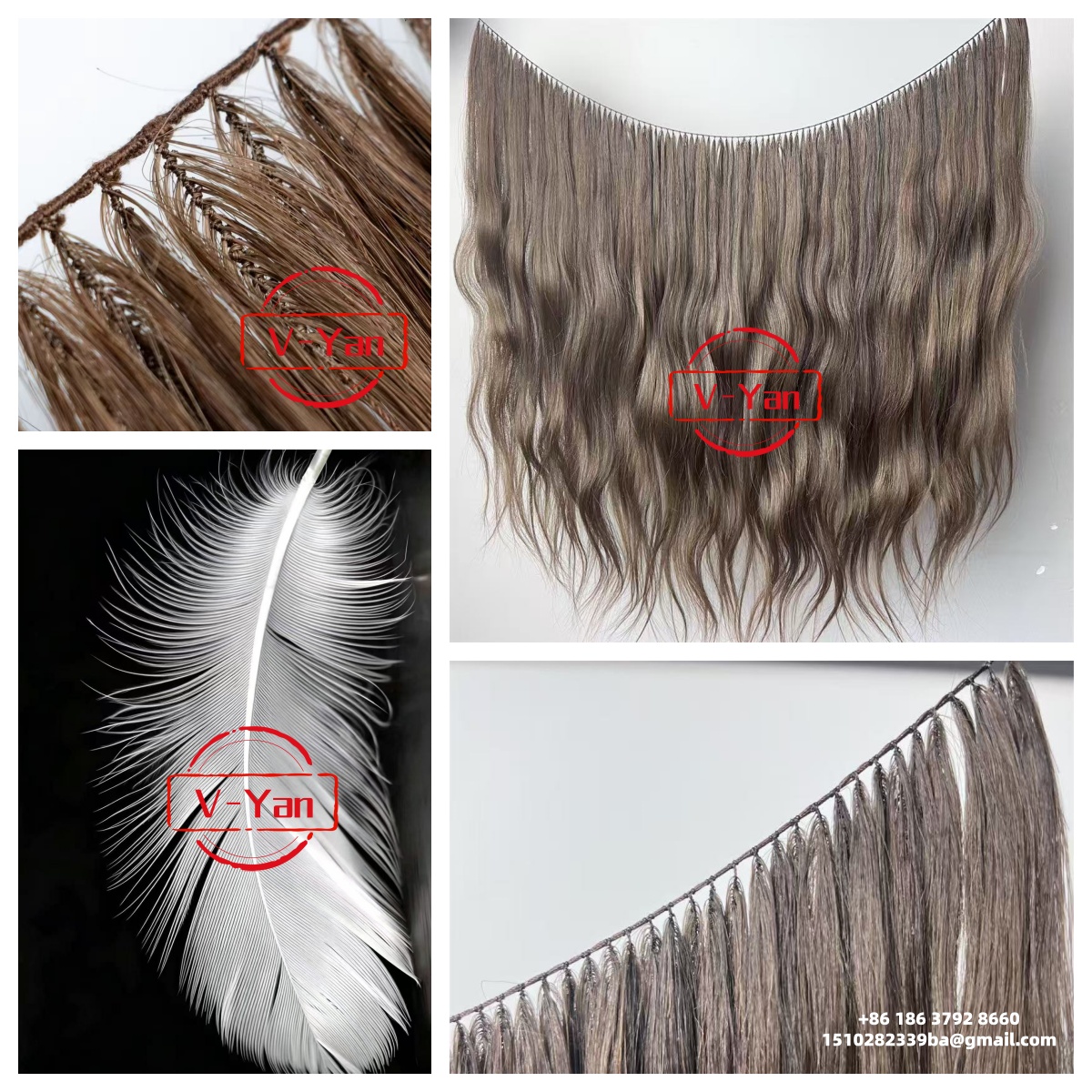 Premium Invisible Feather Weft Hair Extensions - 100% Human Hair - 商品描述 6