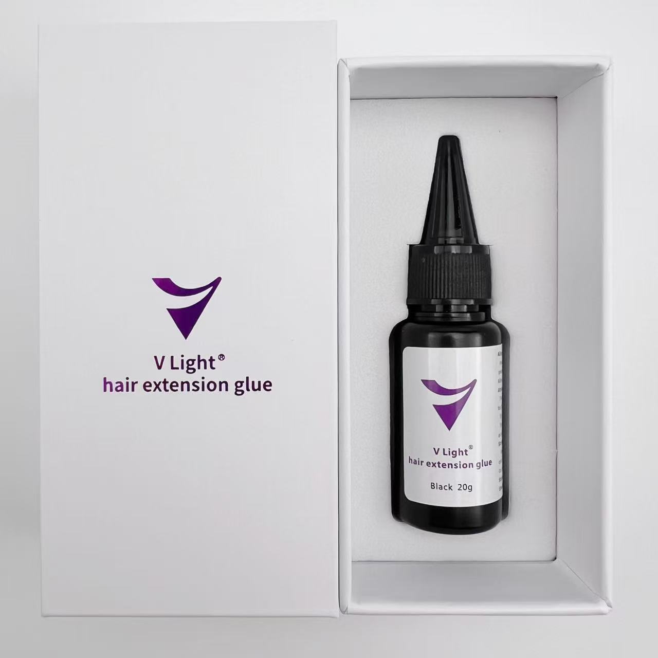 Professional V-Light Invisible Hair Extension Glue Eco-friendly resin adhesive clear glue black glue - 商品描述 1