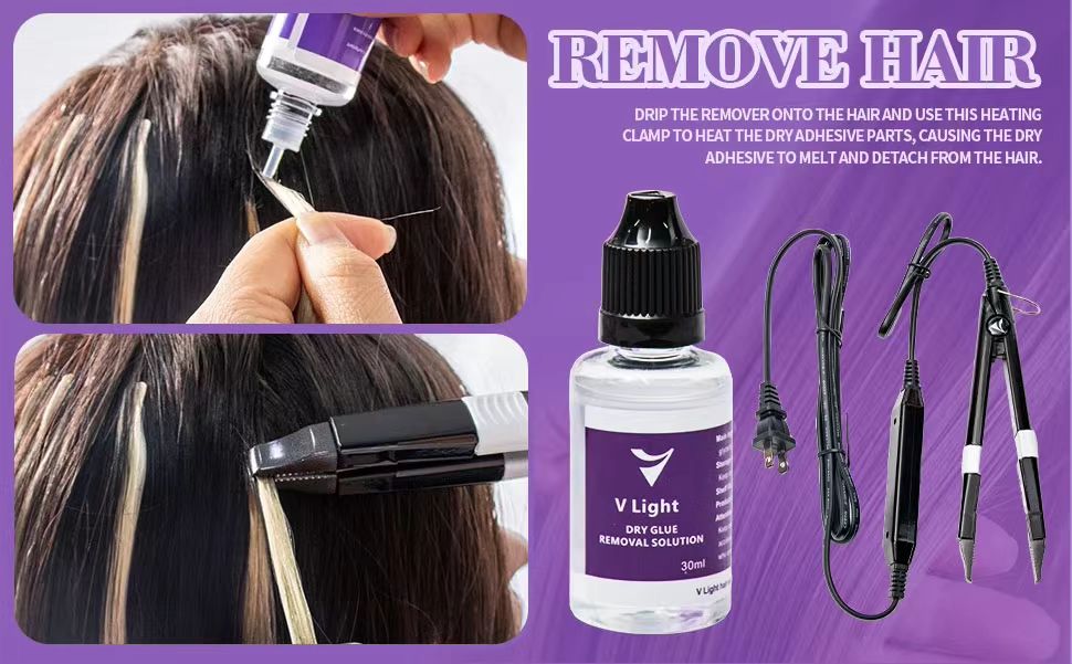 Professional V-Light Invisible Hair Extension  Removal solution removal potion - 商品描述 5