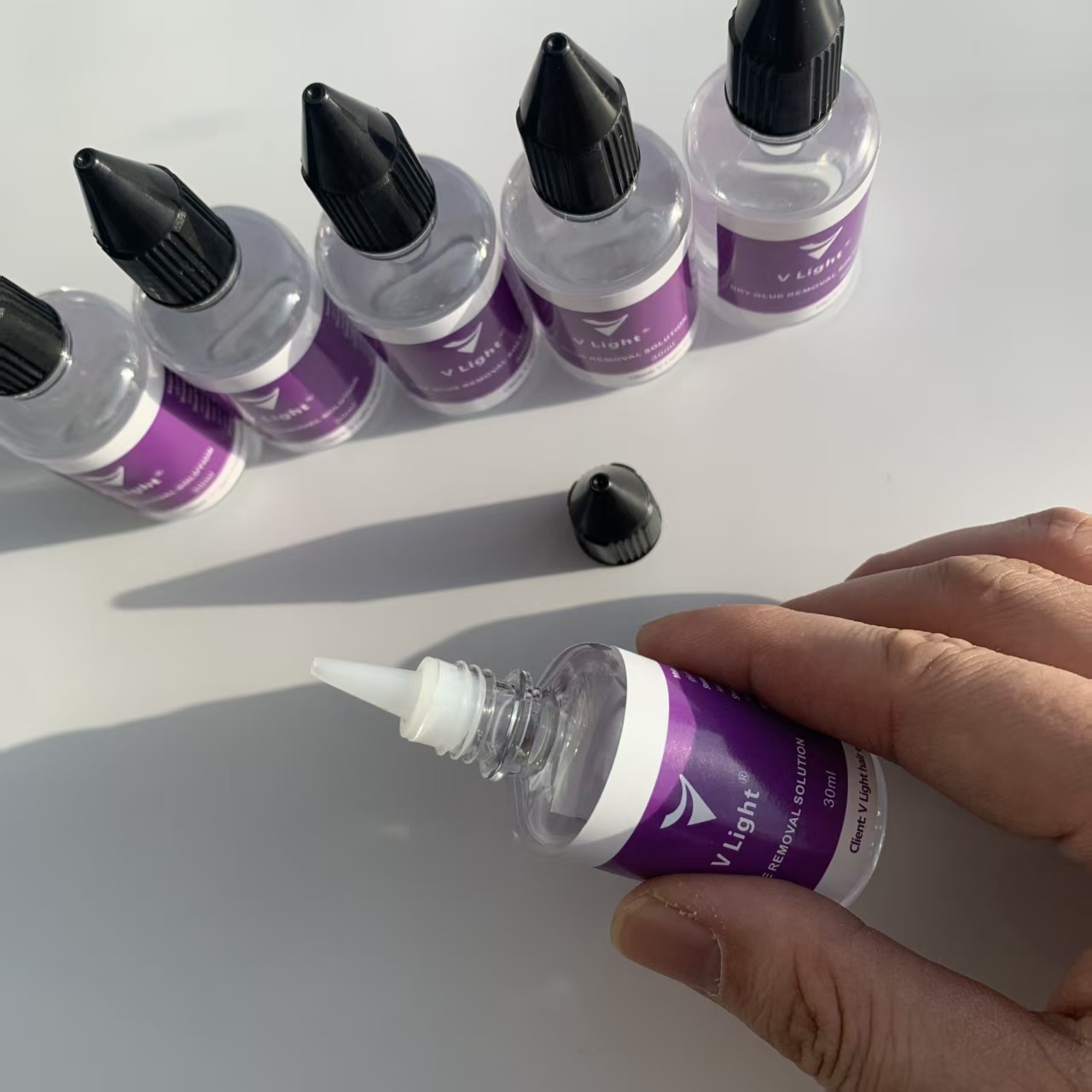 Professional V-Light Invisible Hair Extension  Removal solution removal potion - 商品描述 4