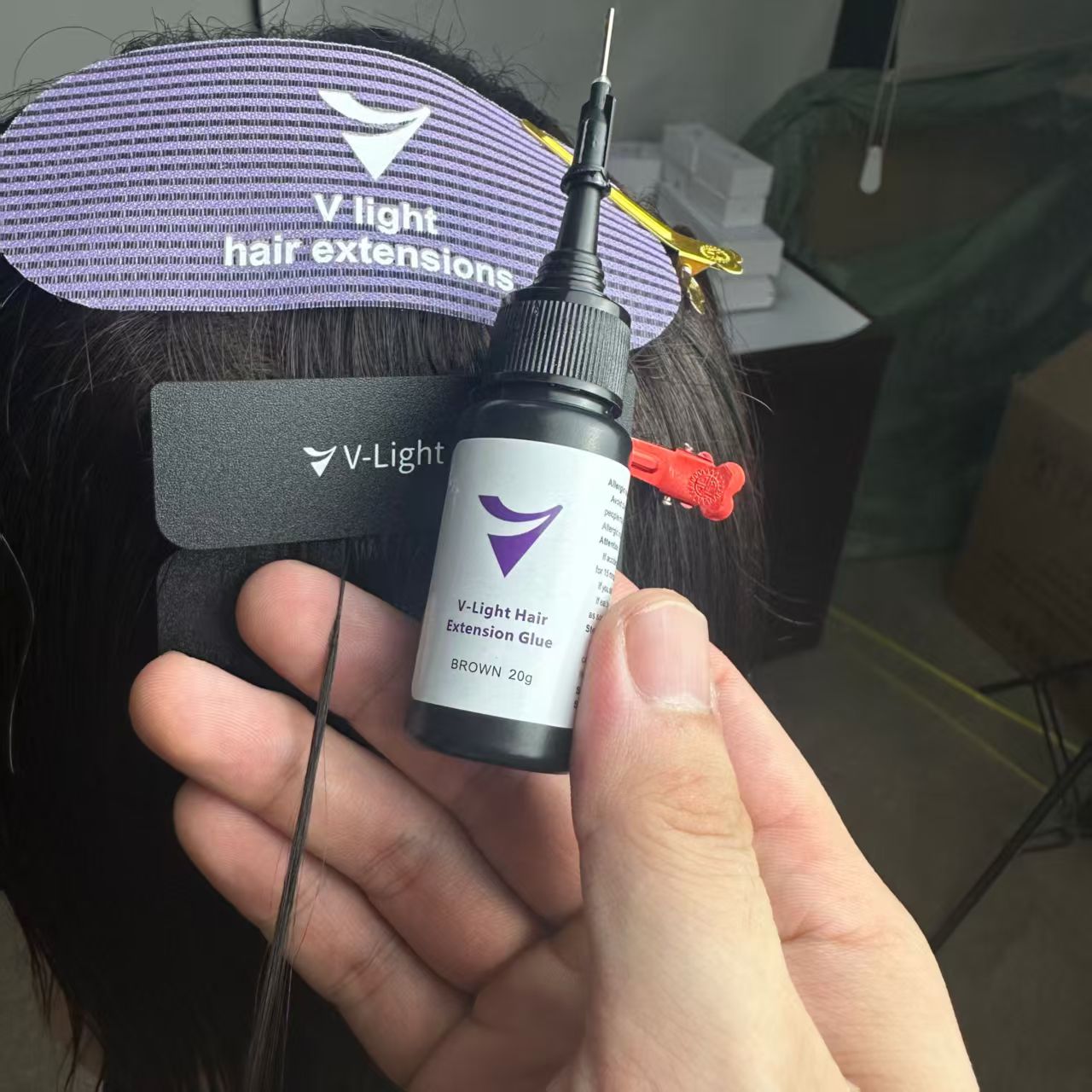 Professional v light hair extensions tool  V-Light Invisible Hair Extension Kit - Cold Fusion Salon Tool  - Method 1: Raw Hair 4