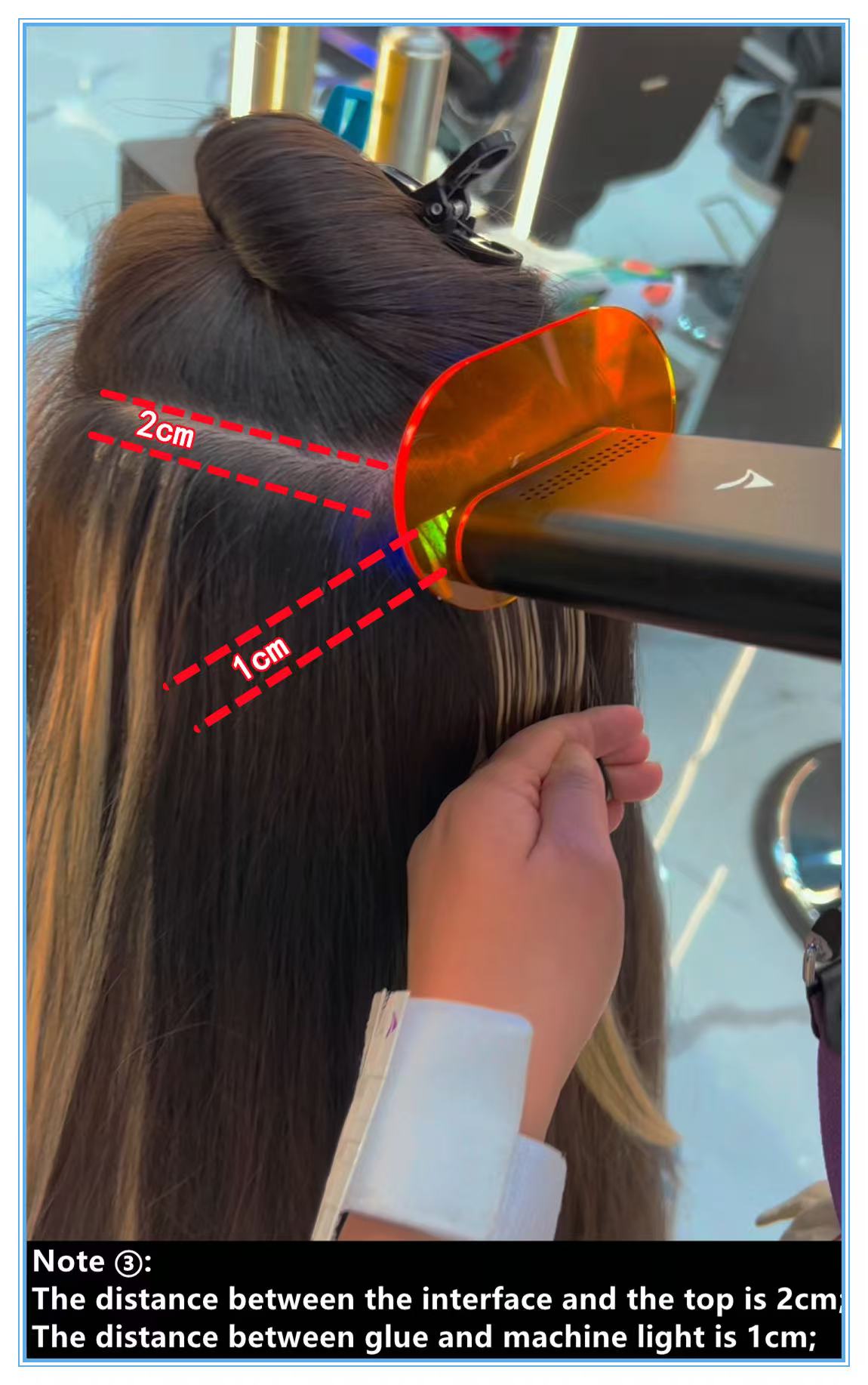 Professional v light hair extensions tool  V-Light Invisible Hair Extension Kit - Cold Fusion Salon Tool  - Method 2: Tape Patch hair 3