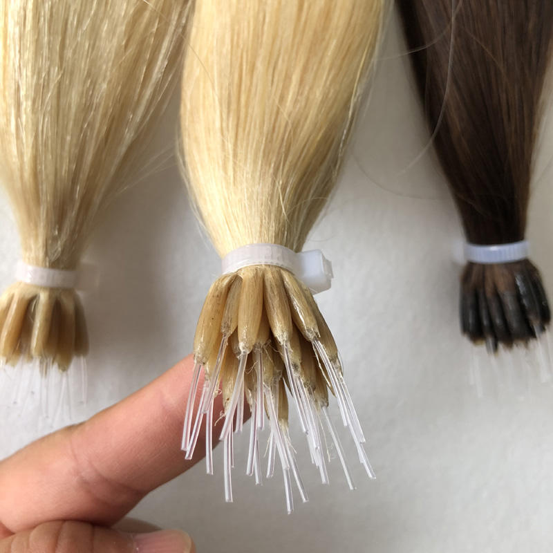 Elastic-tip hair; Italian keratin-tip hair