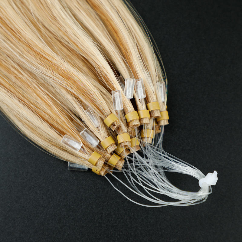 Micro-ring loop hair extensions； 100% Human Hair