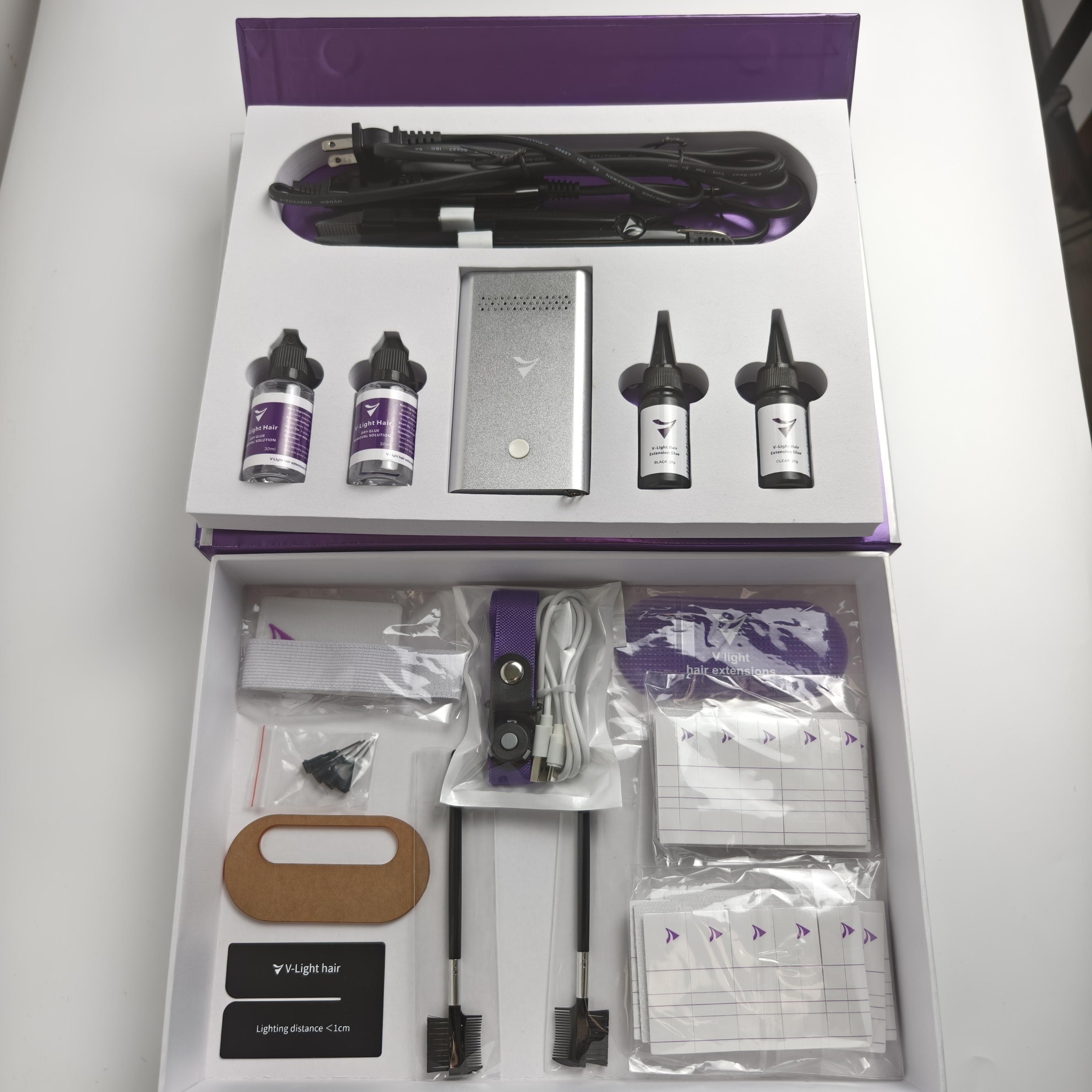 Glue hair extensions tool  UV  LIGHT Hair Extension Kit Complete set - 商品描述 3