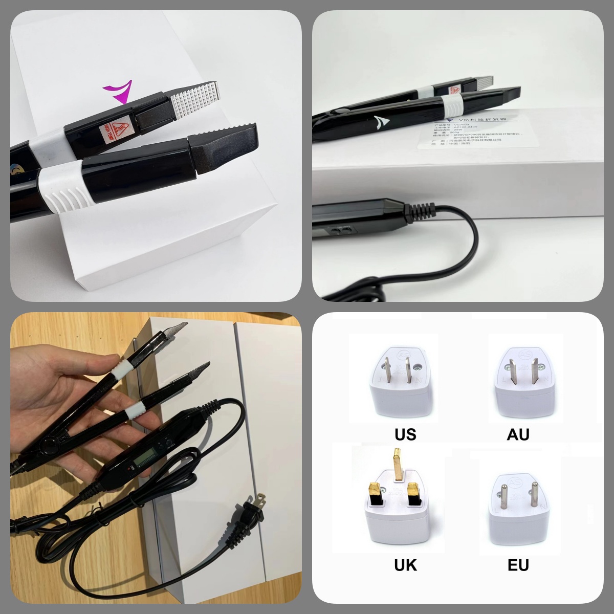 Glue hair extensions tool  UV  LIGHT Hair Extension Kit Complete set - Removal Method 2